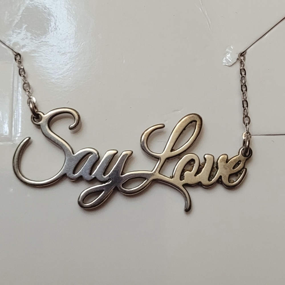 Gold 'Say Love' Necklace